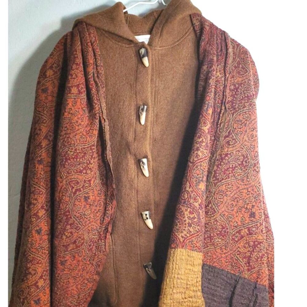 Jones of New York Sport Brown Car Jacket Size L  99% Wool